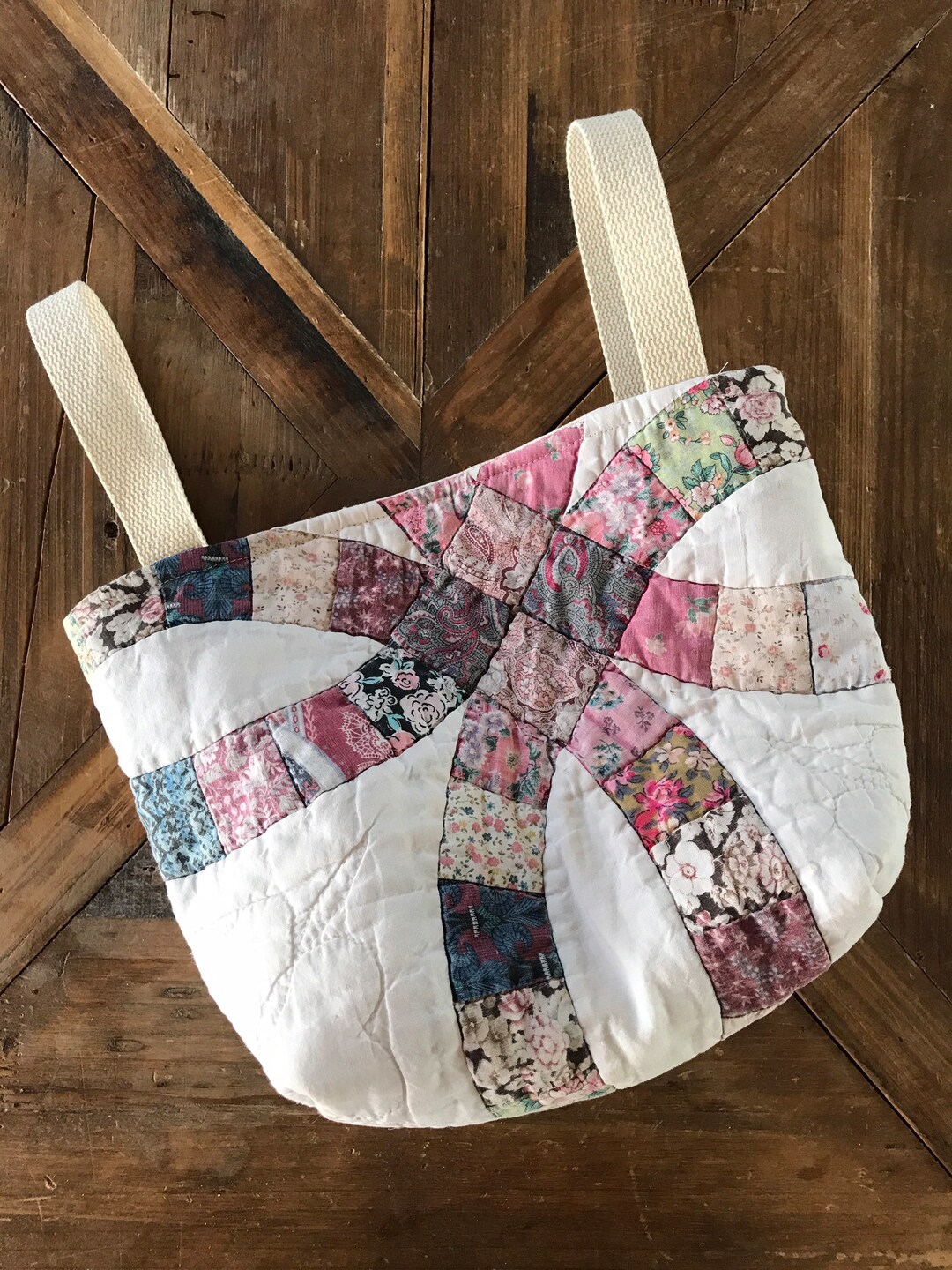 Vintage Repurposed Quilt Baskets Easter Baskets Purses Etsy