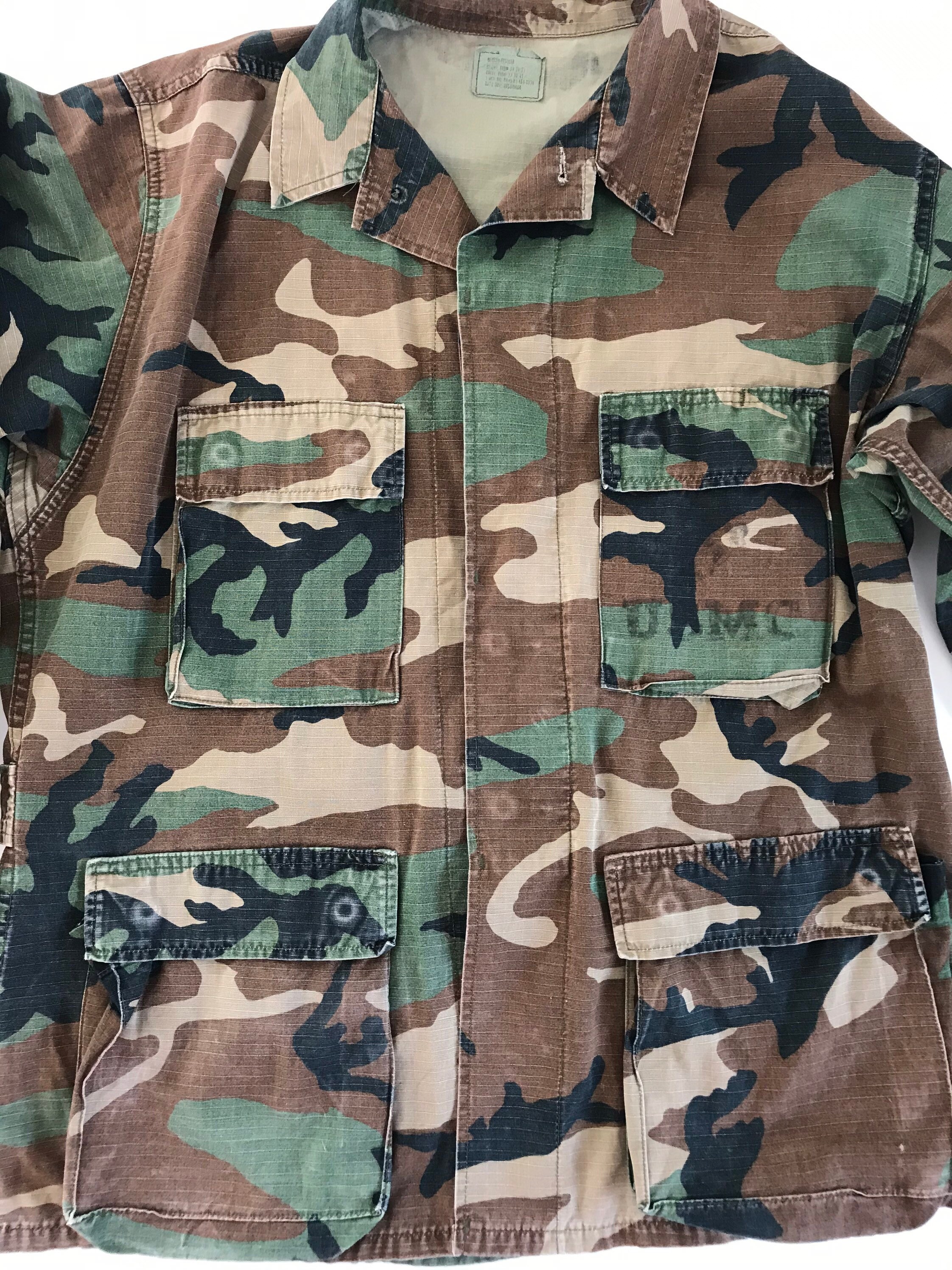 1990's, Y2K, Vintage Army Fatigue, Camouflage Jacket, Grunge