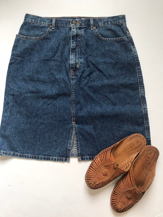 eddie bauer denim skirt