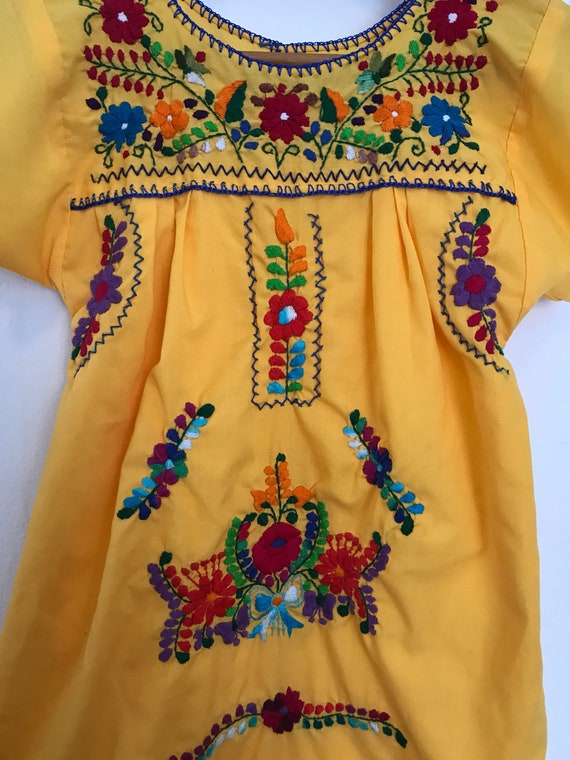 Vintage girls Oaxacan dress, hippie girls dress, … - image 4