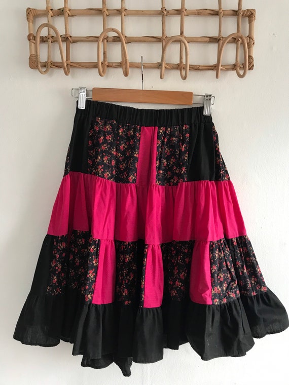 Vintage 1970’s prairie skirt, Small, The ruffle c… - image 5