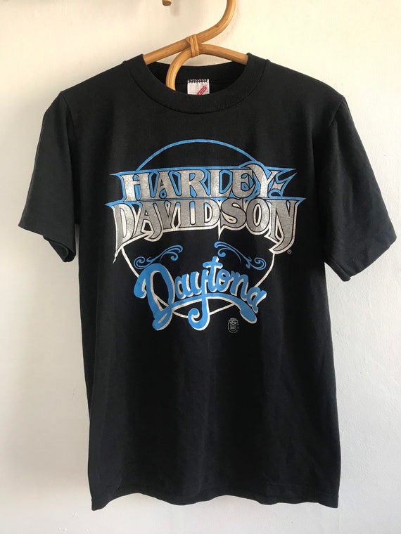 Vintage Jerzees Harley Davidson Tee, small, singl… - image 5