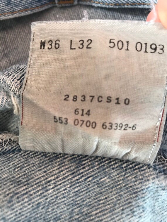 Made in USA Levis 501, vintage Levis jeans, 33”, … - image 6