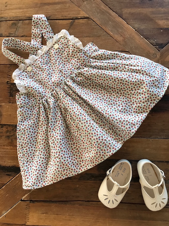 1960’s, 1970’s, baby girl prairie dress, overalls… - image 1