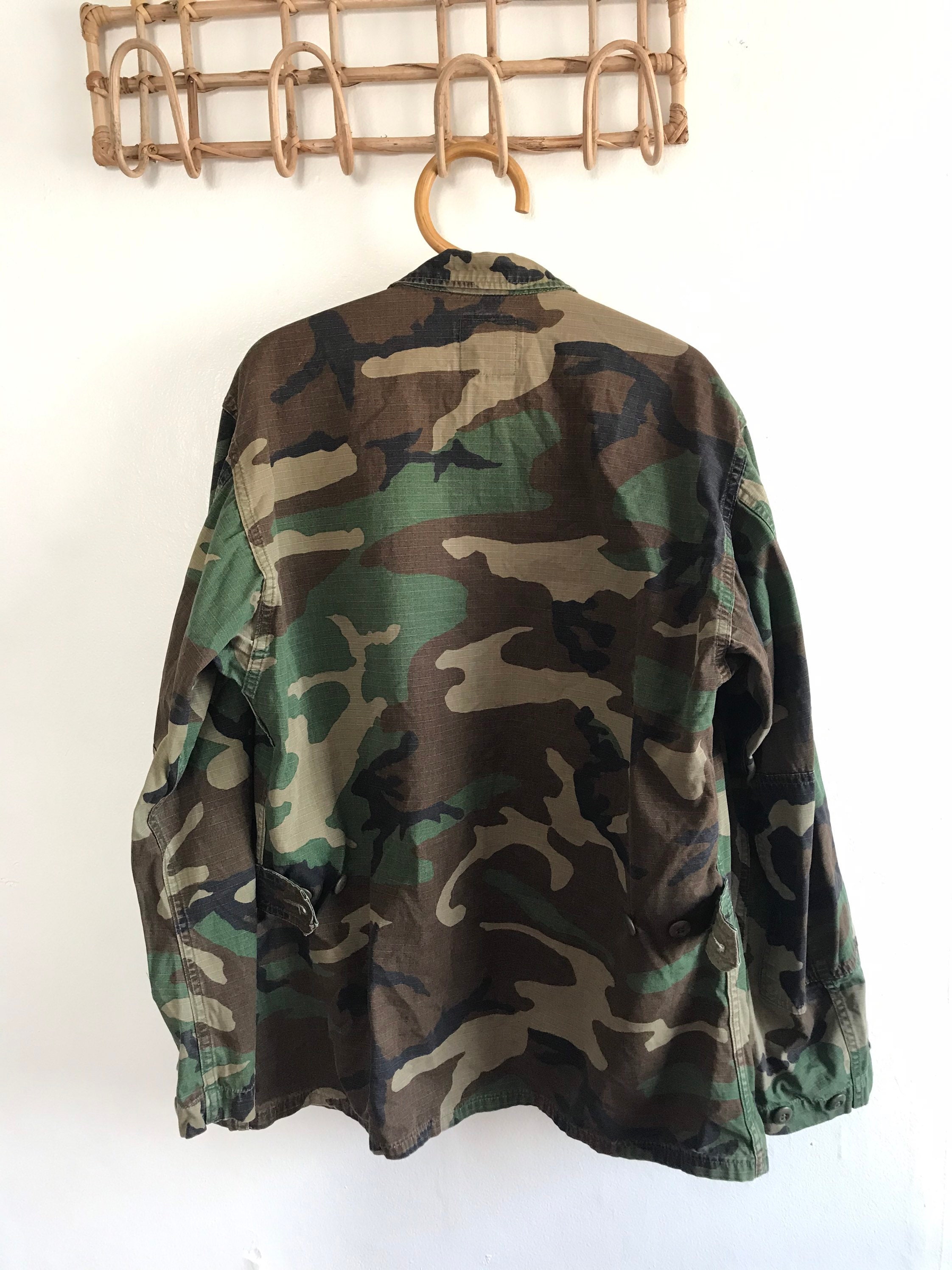 90s camo jacket grunge Vintage woodland camouflage jacket | Etsy
