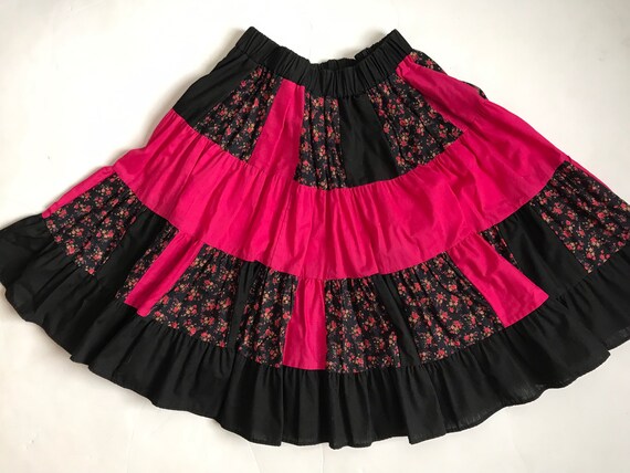 Vintage 1970’s prairie skirt, Small, The ruffle c… - image 3