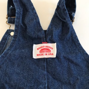 Vintage Roundhouse overalls, denim bibs, denim overalls, made in USA, vintage baby denim, jean overalls, kinfolk, vintage overalls, 18 month image 5