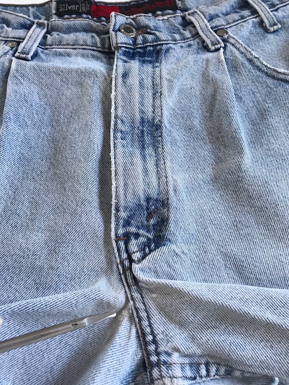 1990’s, Vintage Levis jean shorts, silver tab, cu… - image 5