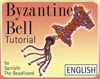 Tutorial beaded bead pendant "Byzantine Bell" (PDF Download)