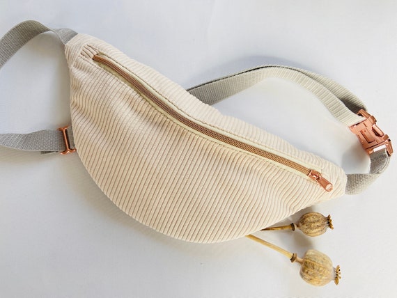 Hipbag Cord creme beige hellgrau Kupfer Bauchtasche Gurteltasche Crossbody Bag Breitcord Waistbag Bumbag Etsy