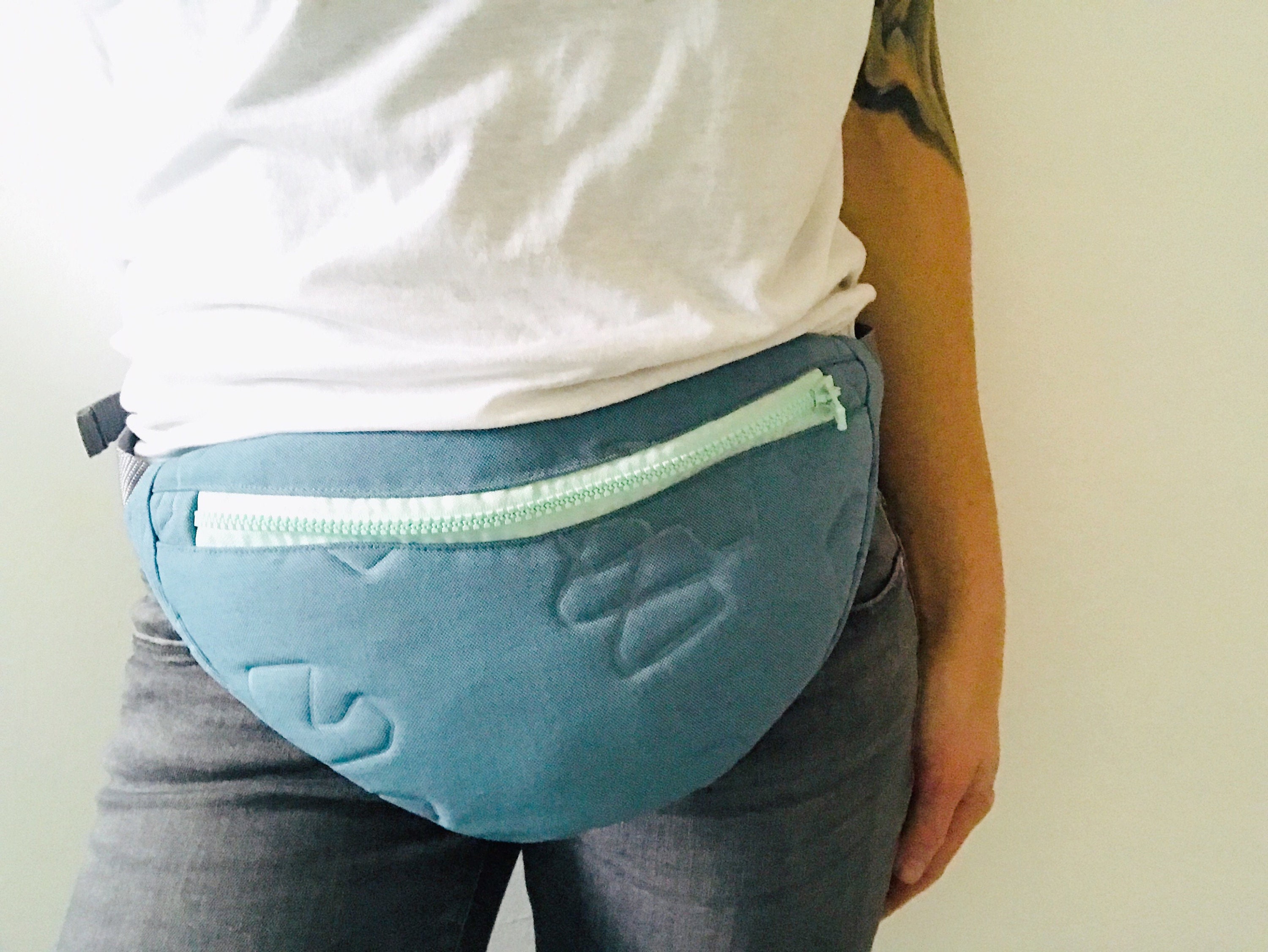 Hipbag Belly Bag Belt Bag Crossbody Bag Trevira Light Blue Etsy UK