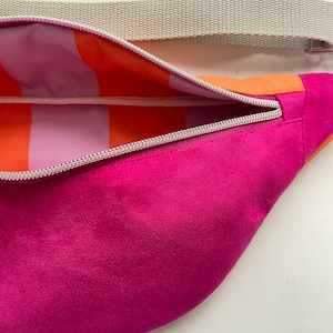 Hipbag pink orange silber grün, Bumbag, Kunstleder, Bauchtasche, Gürteltasche, Crossbody Bag, Waistbag, Hipbag Bild 4