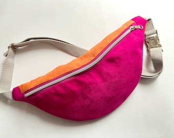 Hipbag pink | orange | silber | grün, Bumbag, Kunstleder, Bauchtasche, Gürteltasche, Crossbody Bag, Waistbag, Hipbag