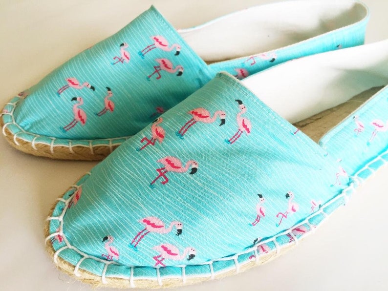 Espadrilles flamingos size 40 image 1