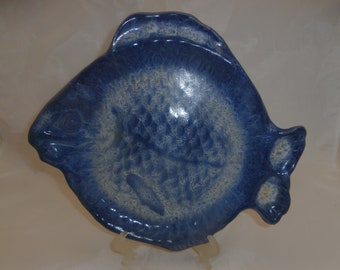 Blue fish plate.