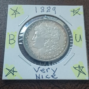1889 BU Silver Morgan Dollar, VERY NICE!