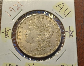 1921  Silver Morgan Dollar AU