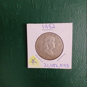 1952  Franklin Silver half dollar