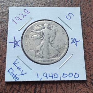 1928 &quot;S&quot; Walking Liberty Silver Half Dollar