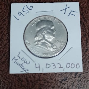 XF 1956 Franklin half dollar LOW MINTAGE