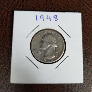 1948 silver washington quarter, low mintage
