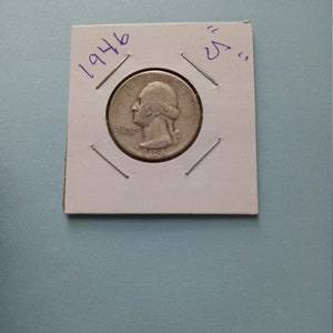 1946 s silver Washington quarter, low mintage