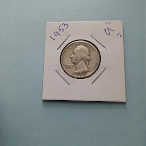 1953s silver washington quarter, low mintage