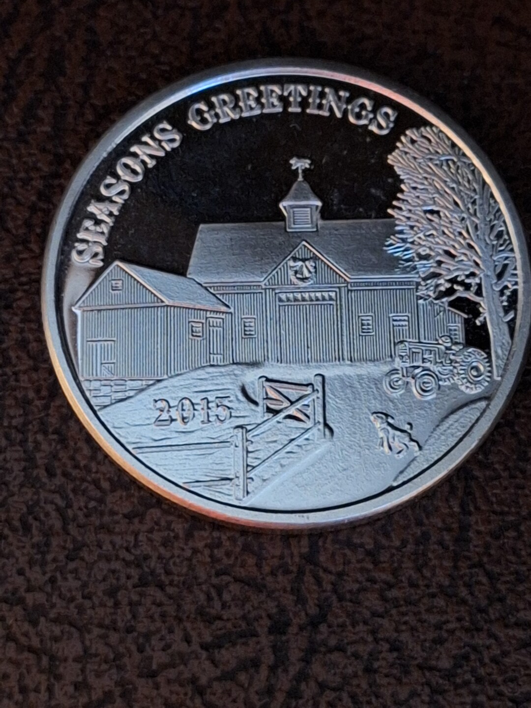 Christmas 1 OZ. Silver Coin, .999 Pure Silver Etsy