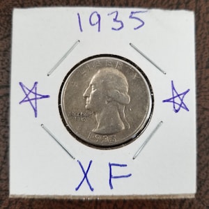 1935 silver washington quarter, low mintage