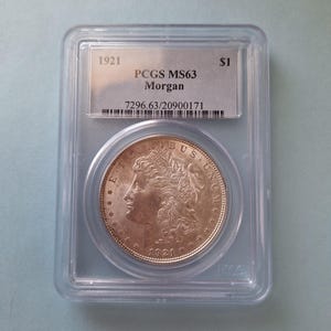1921 Silver Morgan Dollar MS63