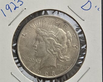 1923 D, XF Silver Peace Dollar