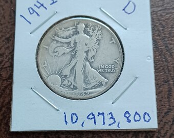 1942 D, Walking Liberty Silver Half Dollar