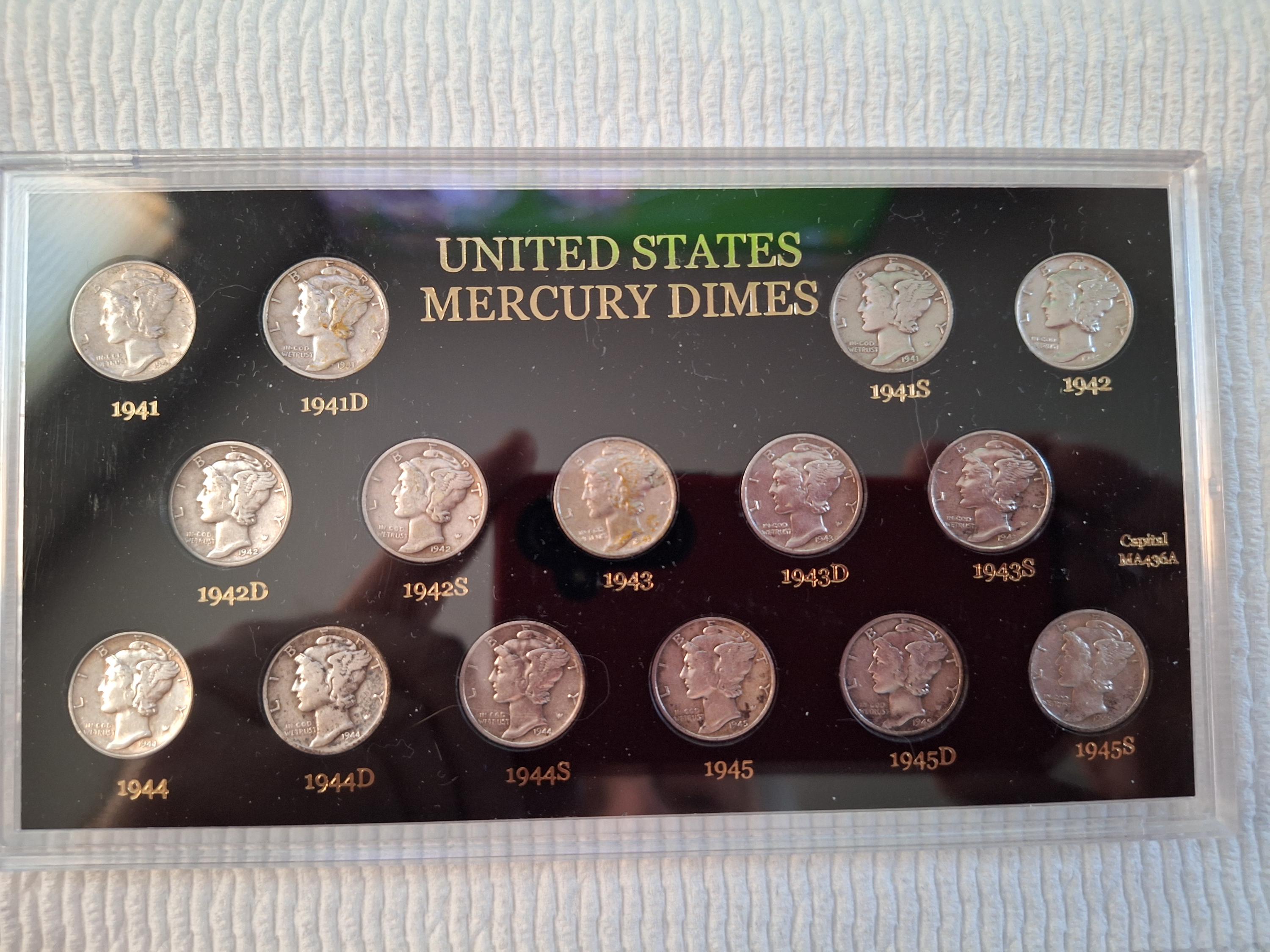 1941 - 1945 Mercury Silver Dime Short Set P, D, S - Etsy