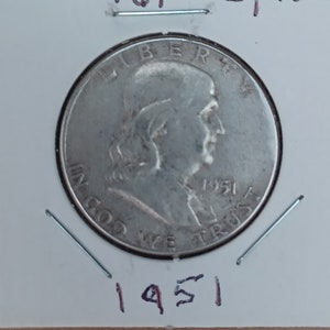 1951 Franklin half dollar