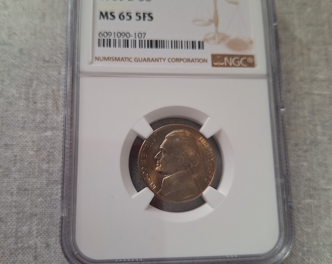 1950-D MS 65, 5FS Jefferson Nickel NGC Graded - Etsy