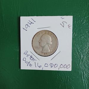 1941 s silver Washington quarter, low mintage