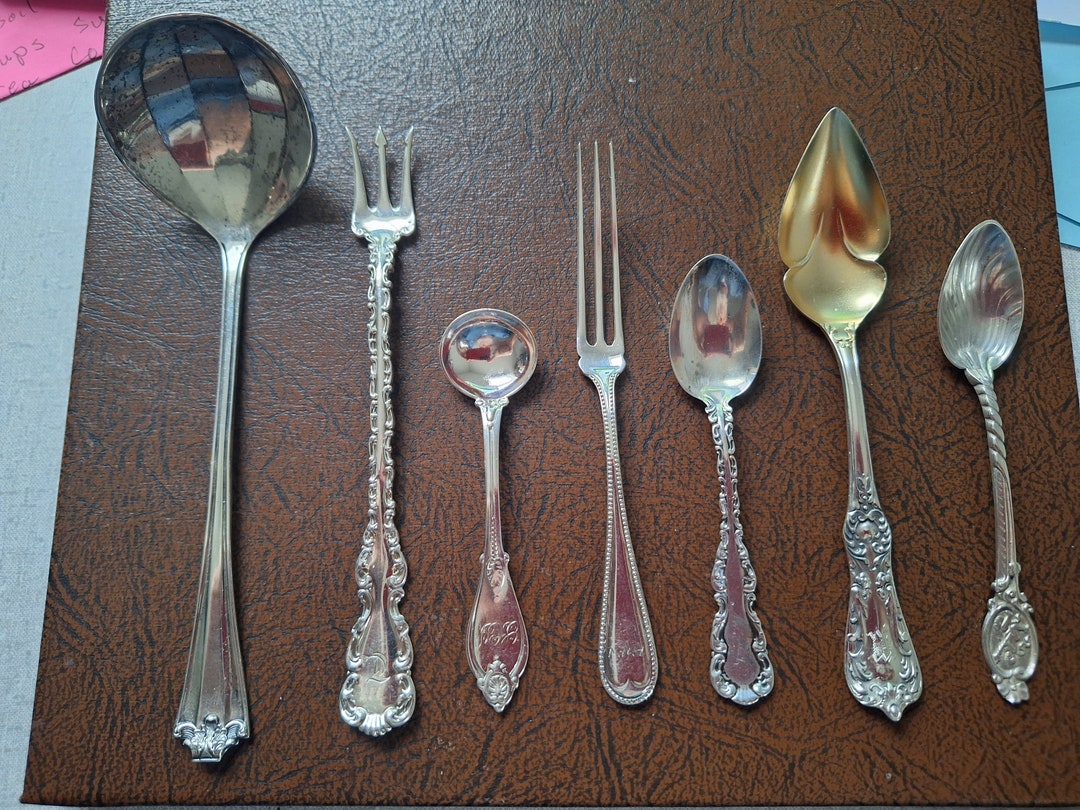 7 Sterling Silver 925 Forks and Spoons for Horderves Etsy