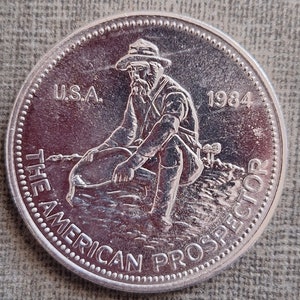 Vintage 1984, 1 Troy oz. .999 Silver Engelhard prospector round