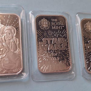 Star Wars, 1 Troy oz. .999 Silver art bar. LIMITED ADDITION
