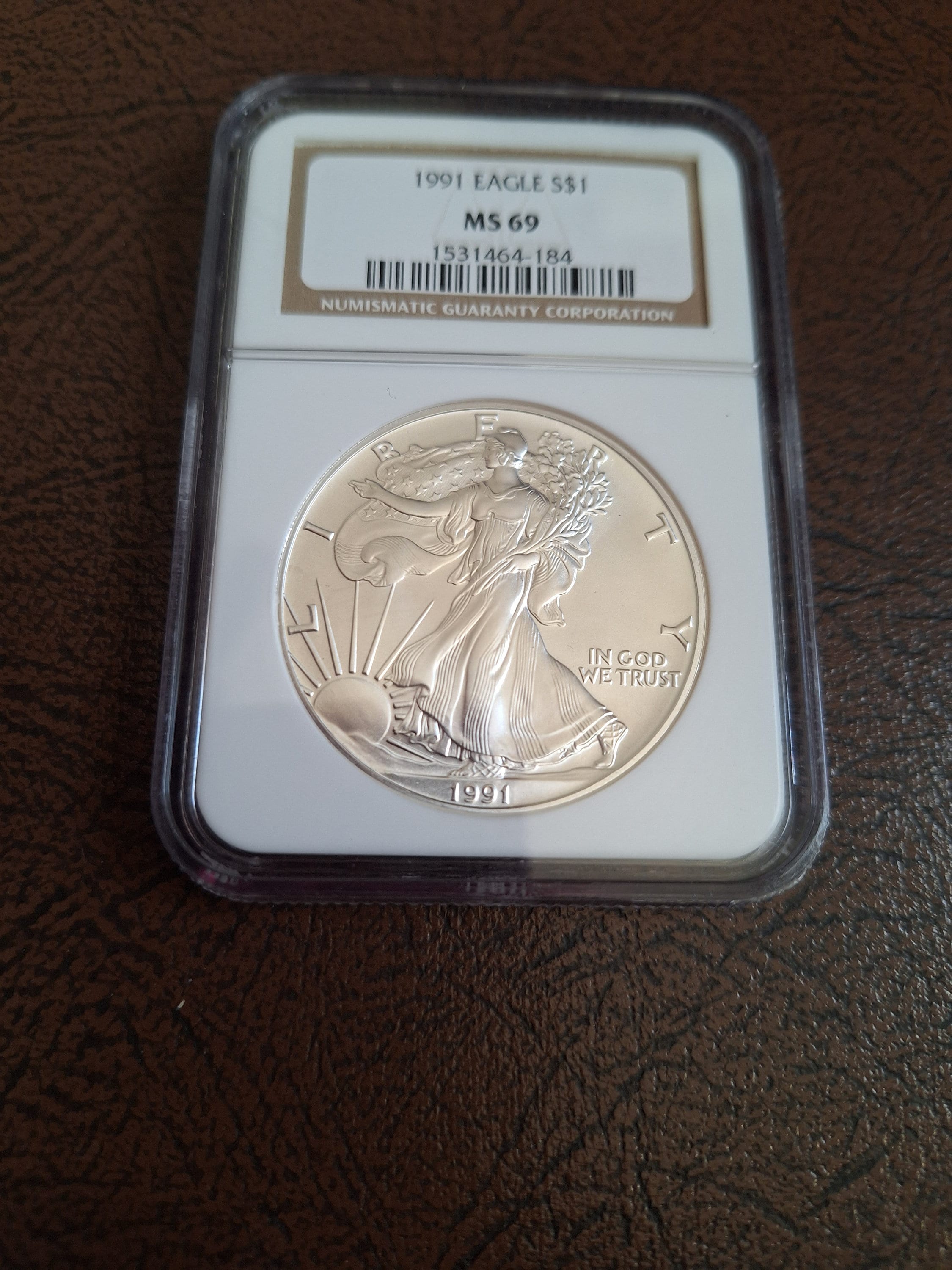 1991 Silver Eagle Dollar, NGC MS69, 1oz Pure Silver - Etsy
