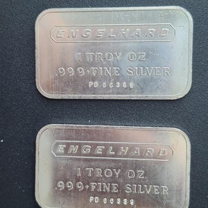 Vintage 1 Troy oz. .999 Silver Engelhard bar