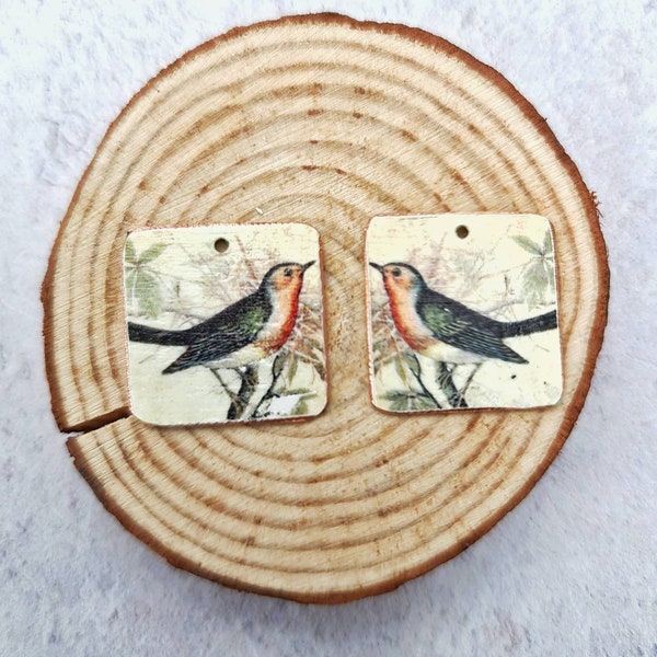 Bird copper beads,copper artisan beads,artisan beads,birds copper beads, birds faux tin, whimsical bird beads,fun bird beads