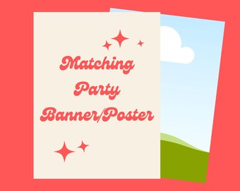 Banner o poster per feste coordinati