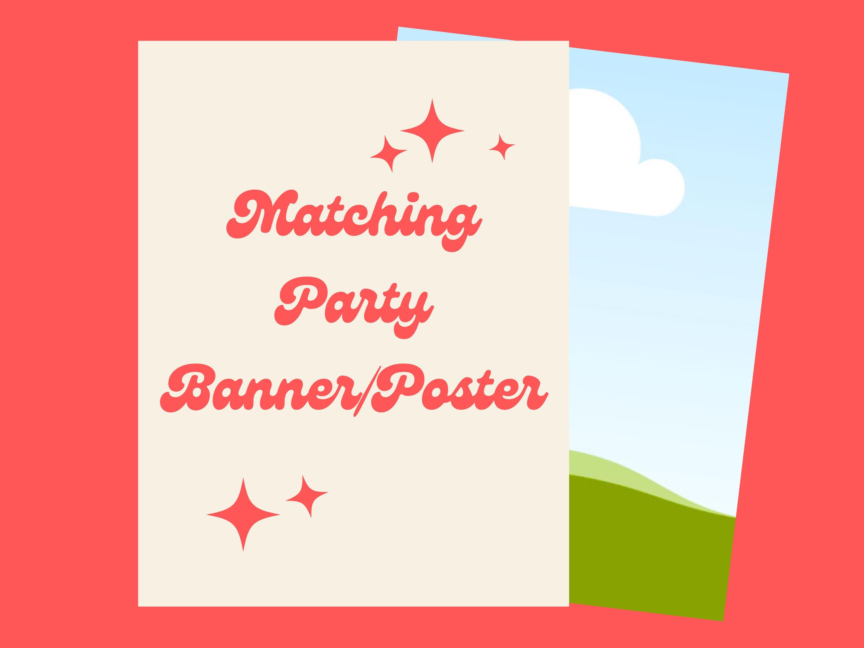 Matchless Banner Matching Party Banner or Poster - Etsy