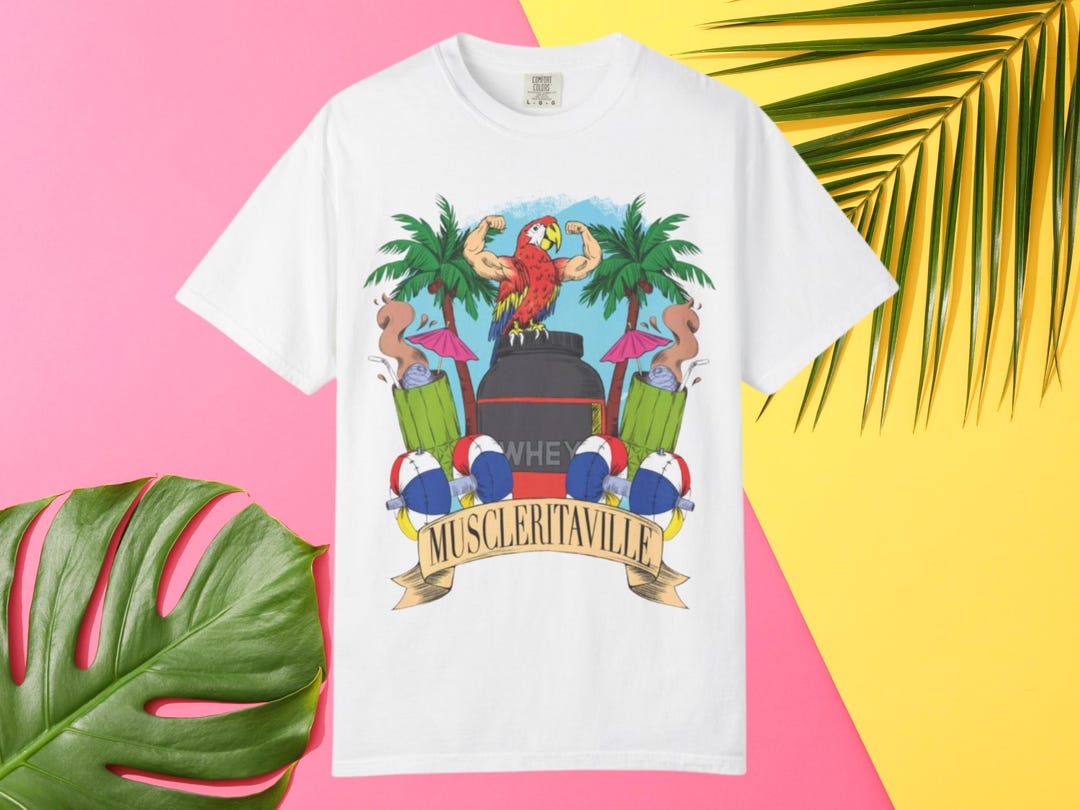 Muscleritaville T-shirt: Funny Bodybuilding Parrot Gym Tee - Etsy