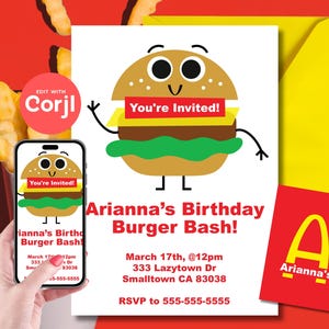 Burger Bash - Happy Meal Geburtstag einladen