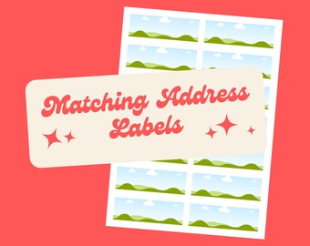 Etiquetas de dirección de devolución a juego: ¡personalizadas para tu fiesta!