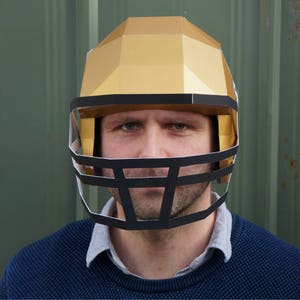 Casco de fútbol americano, máscara de Papercraft