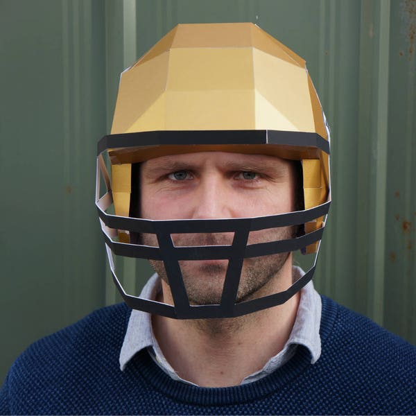 American Football Helmet, Papercraft Mask