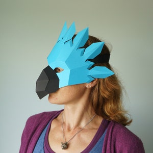 Parrot, Papercraft Mask Template
